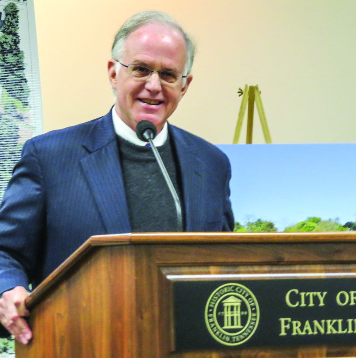 Franklin Charge leader Julian Bibb speaks at the Lovell purchase (Gregory L. Wade photos)