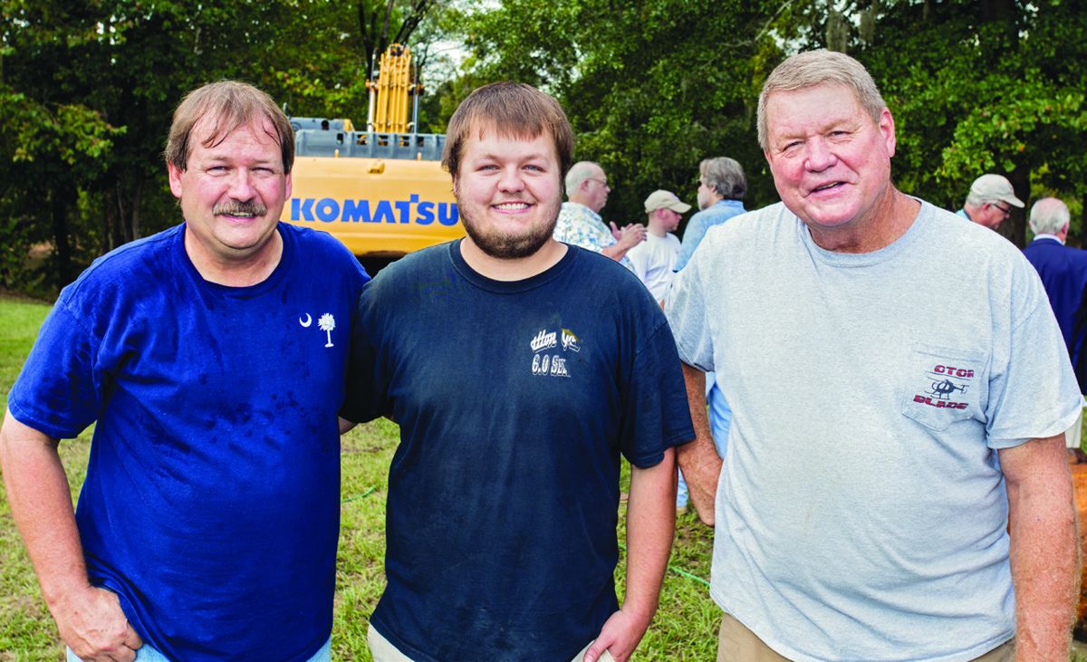 Glenn Dutton, son Tanner and Rufus Perdue were the crew that worked with the archaeologist during the recovery of the cannon.