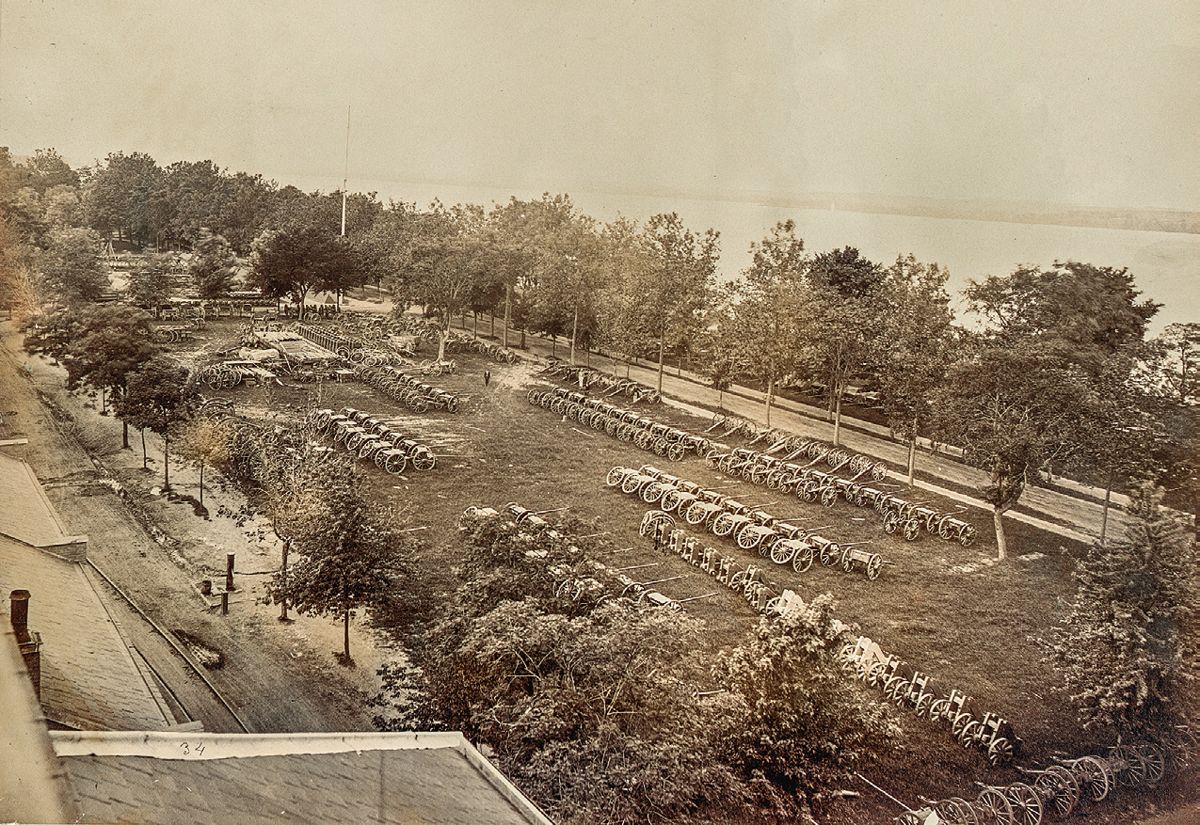 Washington Arsenal yard photographed in August 1863. (Library of Congress)