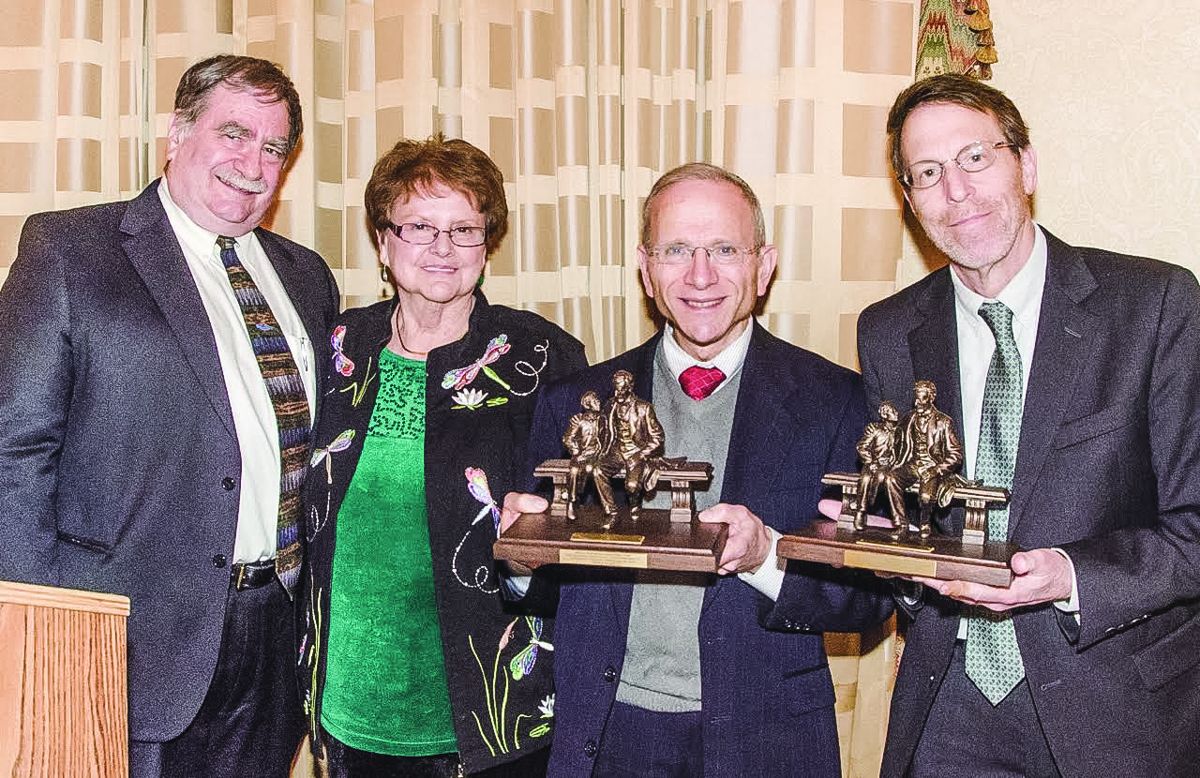 From Left to Right: Paul Weiss, President, CWRTNY; Judith Lee Hallock, CWRTNY; Dr. Jonathan