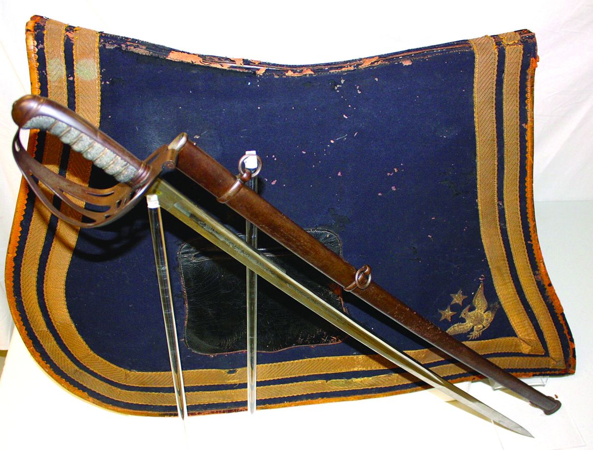 Gen. Phillip Sheridan artifacts at the Texas Civil War Museum include his saddle blanket and sword.