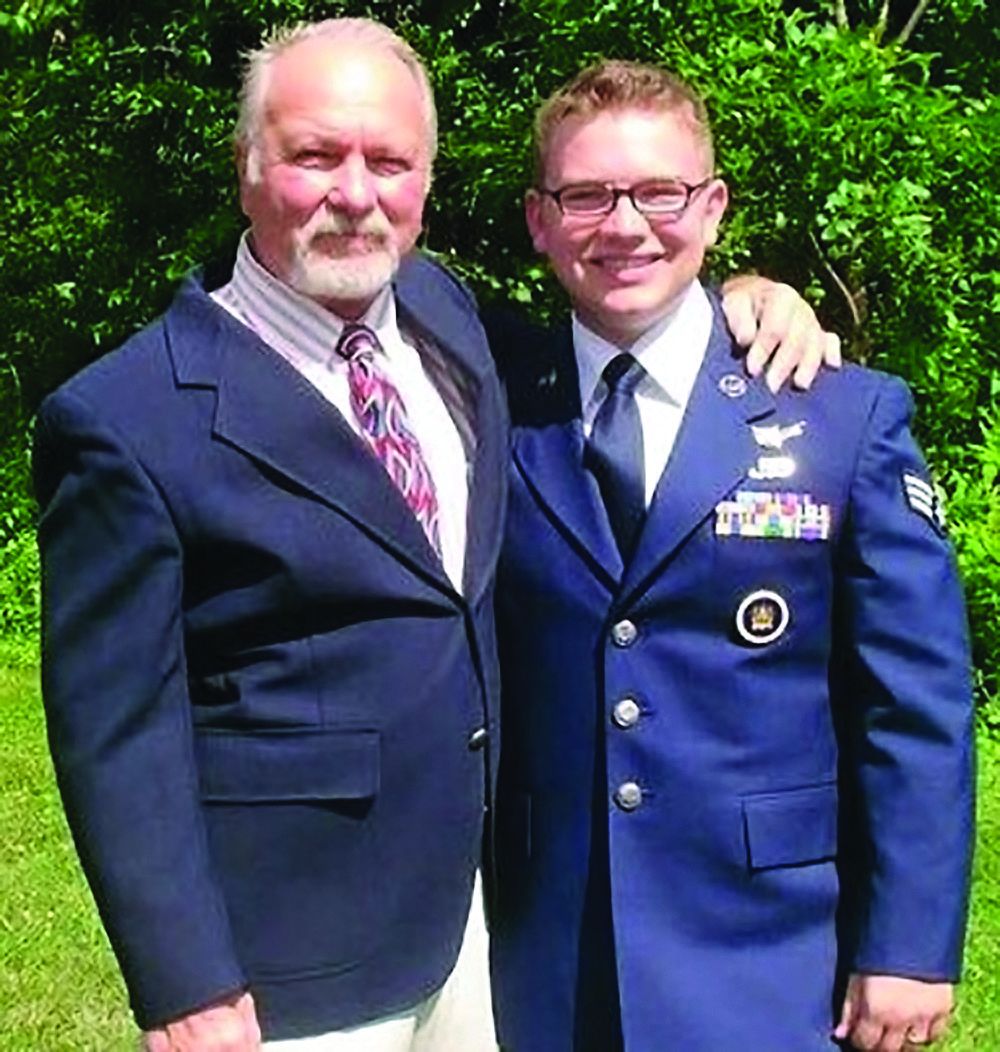 Cliff and son Colt in 2010 after Colt returned from Iraq.