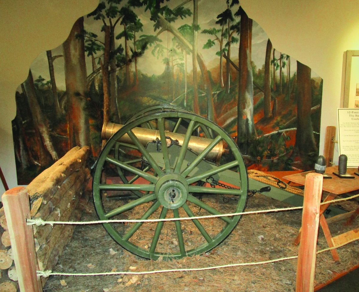 Model 1841 12-pounder Howitzer cast by Cyrus Alger & Company that was part of Key’s Battery. (Pickett’s Mill Battlefield Historic Site)