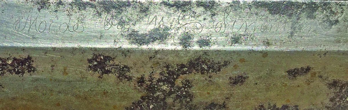 Etched panel reads: Made by W G Simmons, Anson County, NC.