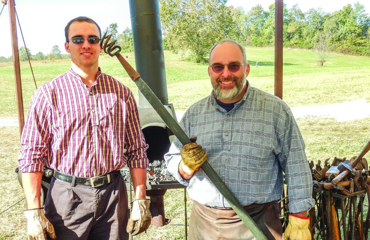 Cool Creek Forge Ben Steppe left and his father John on the right.