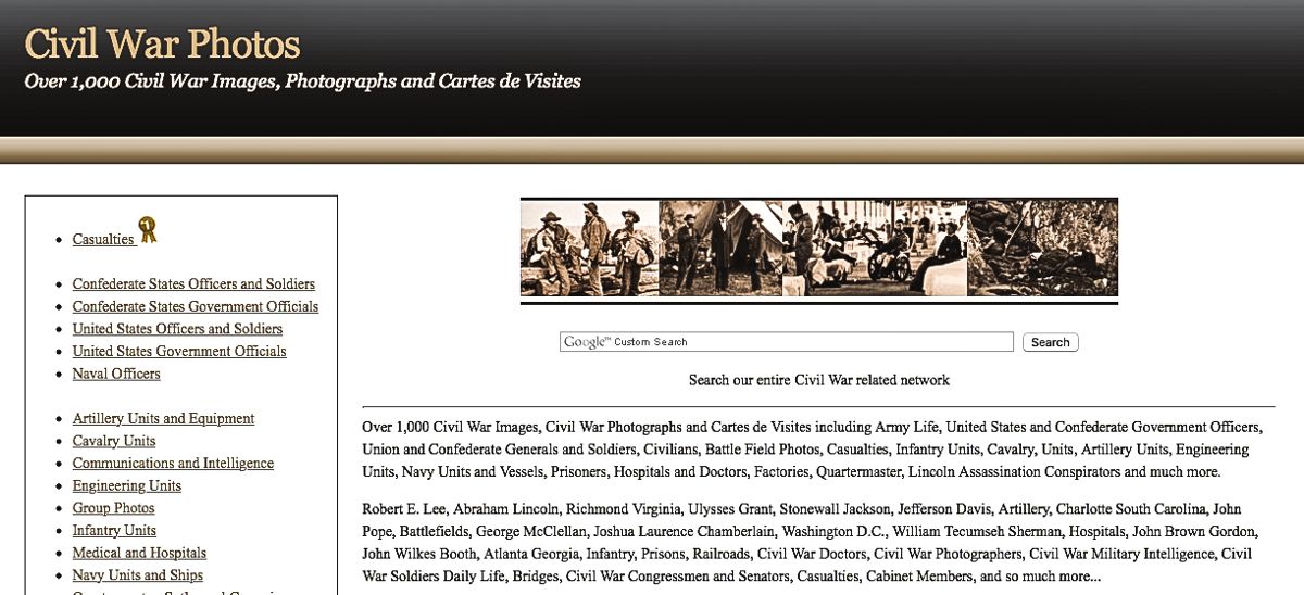 Civil War Photos website.