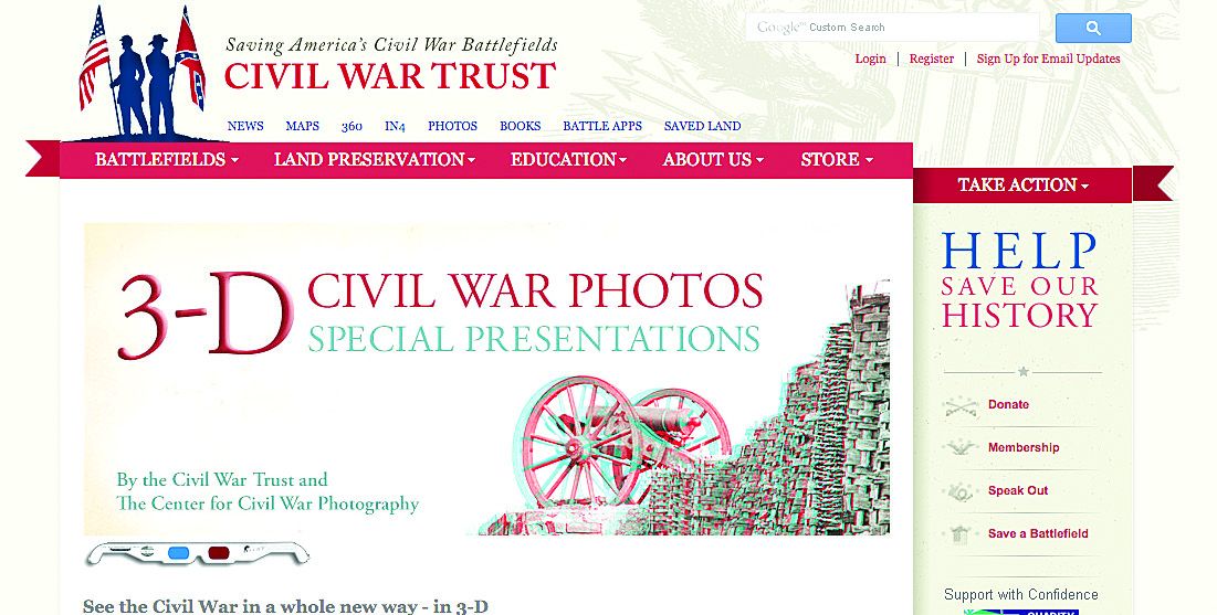 Civil War Trust 3-D website.