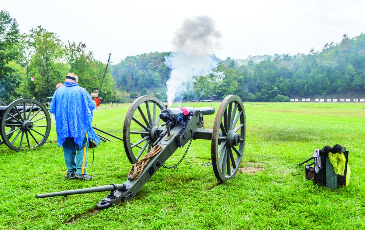 1st Maryland Cavalry crew fires their Type III James Rifle. 1st Maryland took 1st Place in the Rifled Artillery competition with this gun.