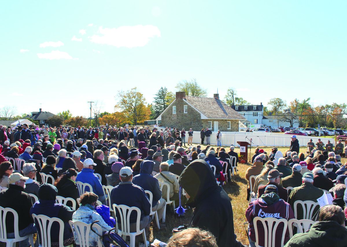 A large turnout of preservationists, historians and media came to see the ceremony.