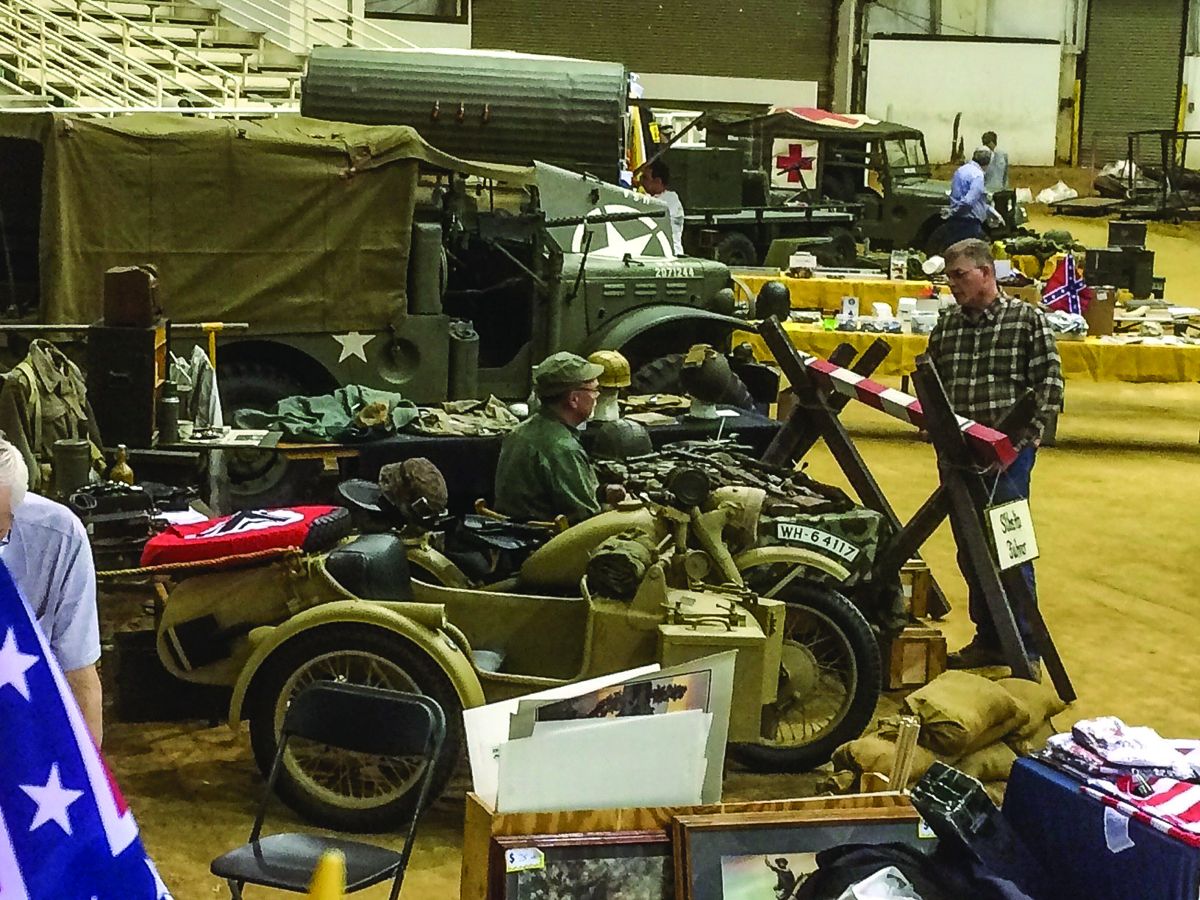 Two chapters of the Military Vehicles Preservation Association displayed WWII cannons, trucks, jeeps and half-tracks which were enjoyed by the public.