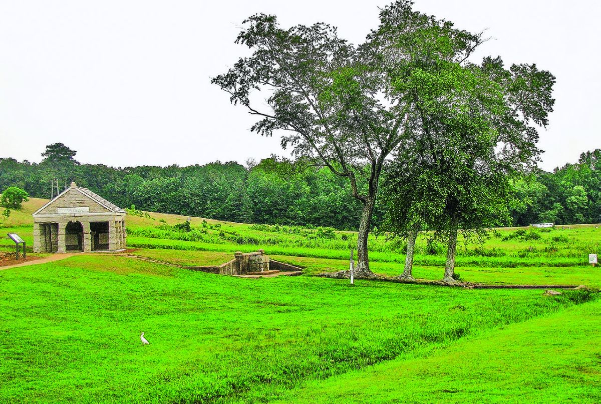 View of prison grounds towards Providence Spring and Stockade Creek.