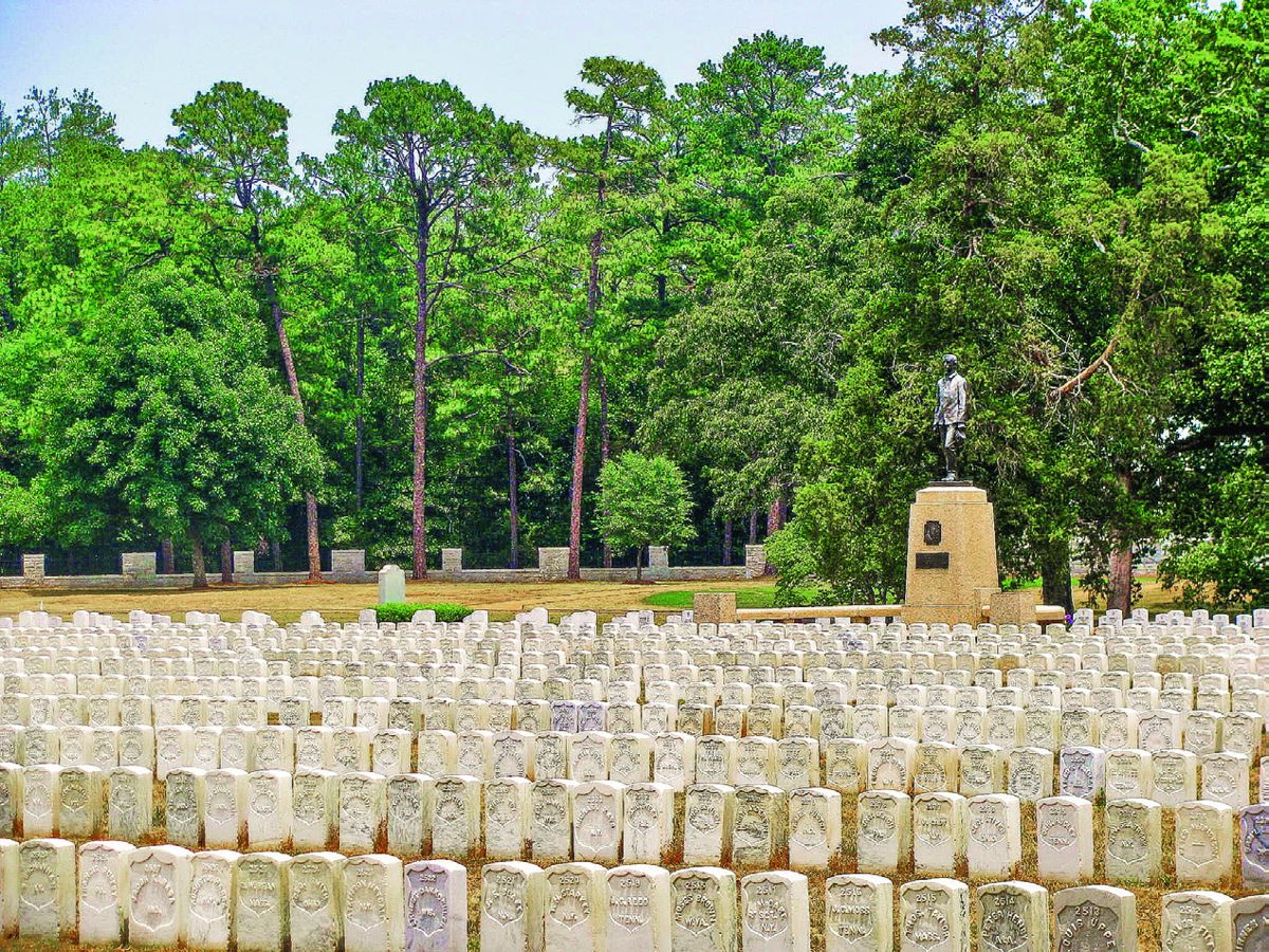 Union headstones of the National Cemetery.