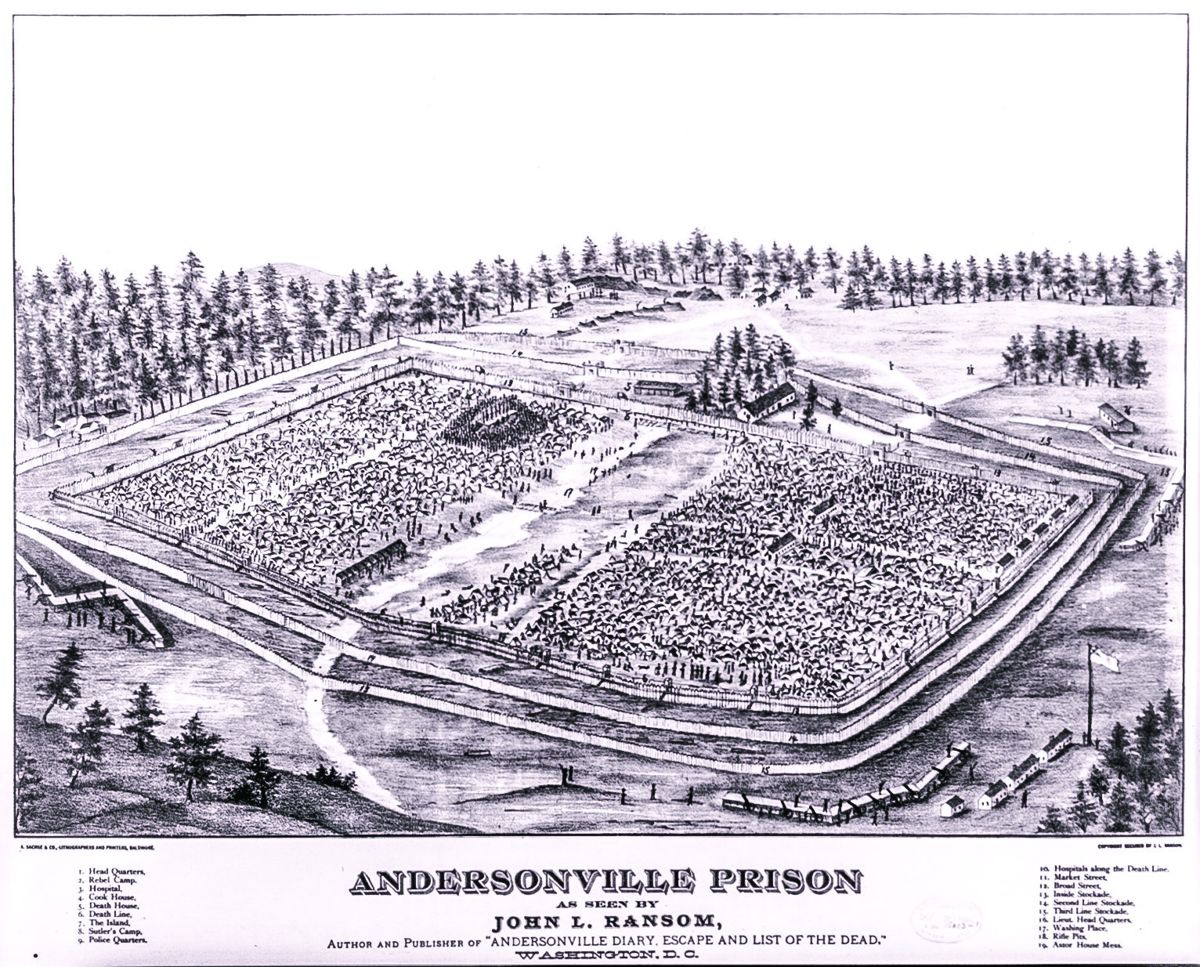 Sketch by John L. Ransom, Union prisoner. (Library of Congress)