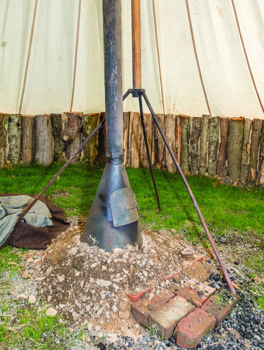 An original Sibley stove was placed above the opening. (Jack Melton)