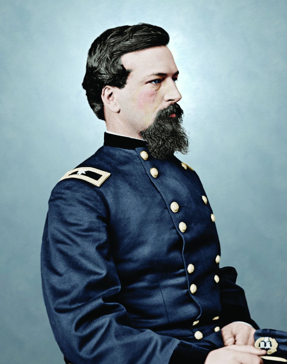 Brig. Gen. Alexander S. Webb. Colorization © 2016 civilwarincolor. com, courtesy civilwarincolor.com/cwn (Library of Congress)
