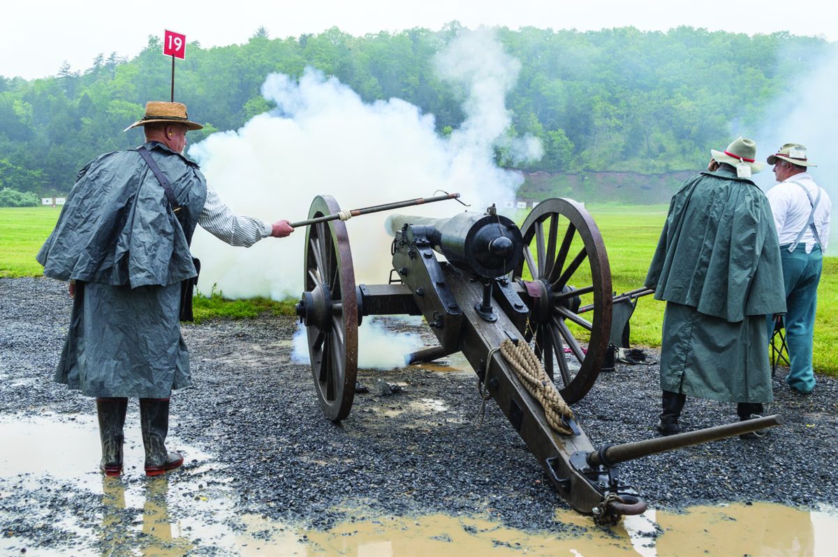 Despite the rain and mud, 42 guns competed in the cannon matches. The accuracy of these guns is remarkable.