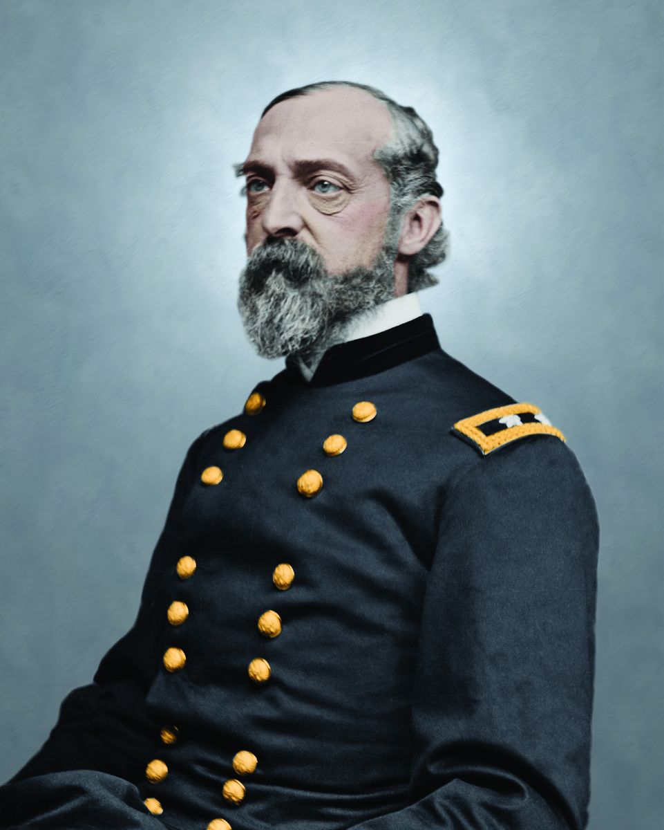 Major General George Gordon Meade was nicknamed “Old Snapping Turtle”. Meade was born in 1815 in Cádiz, Spain. In 1835, Meade graduated 19th in his class of 56 from the United States Military Academy (West Point).