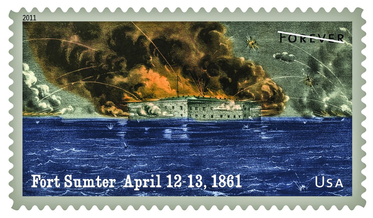 Figure 2. Fort Sumter 150th Anniversary stamp.
