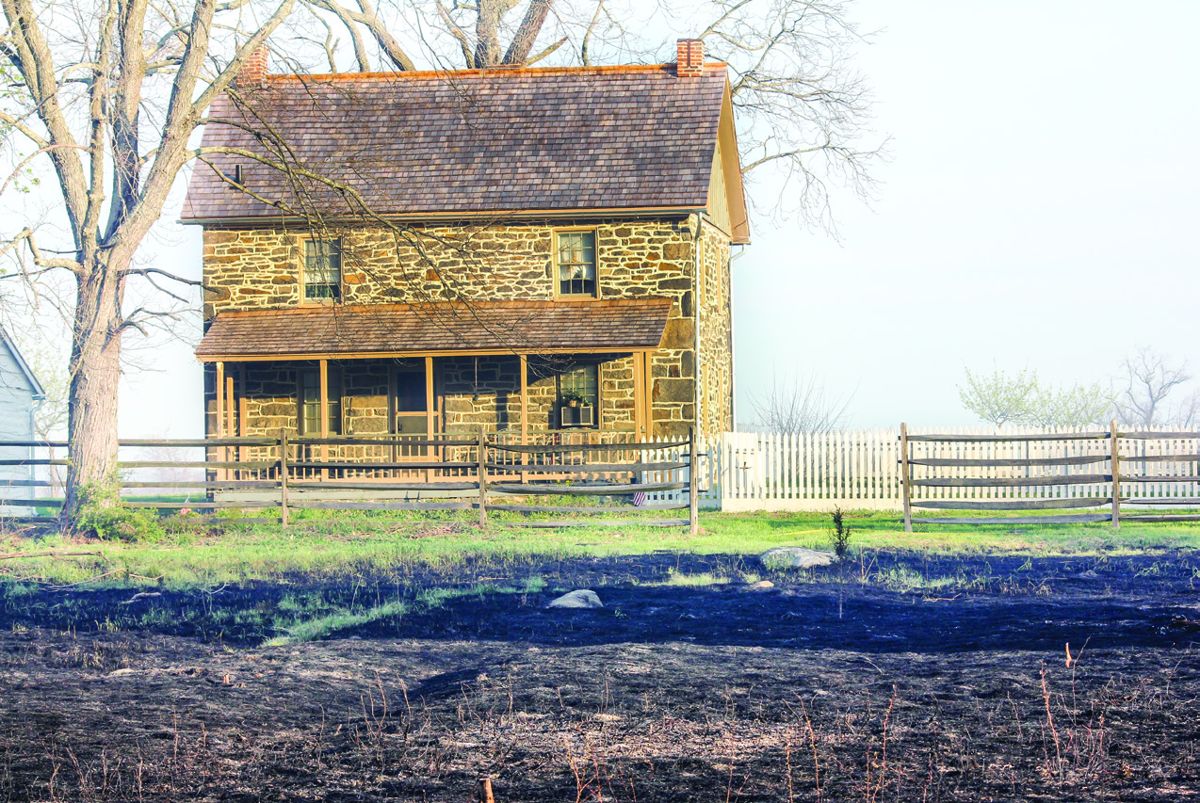 George Weickert farm and its proximity to the controlled burn.