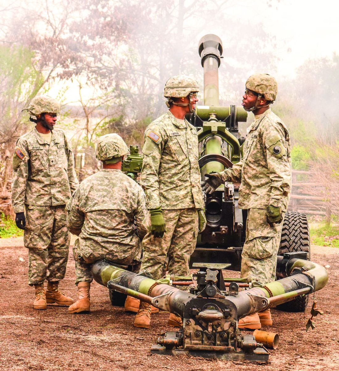 Members of the Virginia Army National Guard Bravo Battery 111th Field Artillery turned out for the Military Through the Ages program.