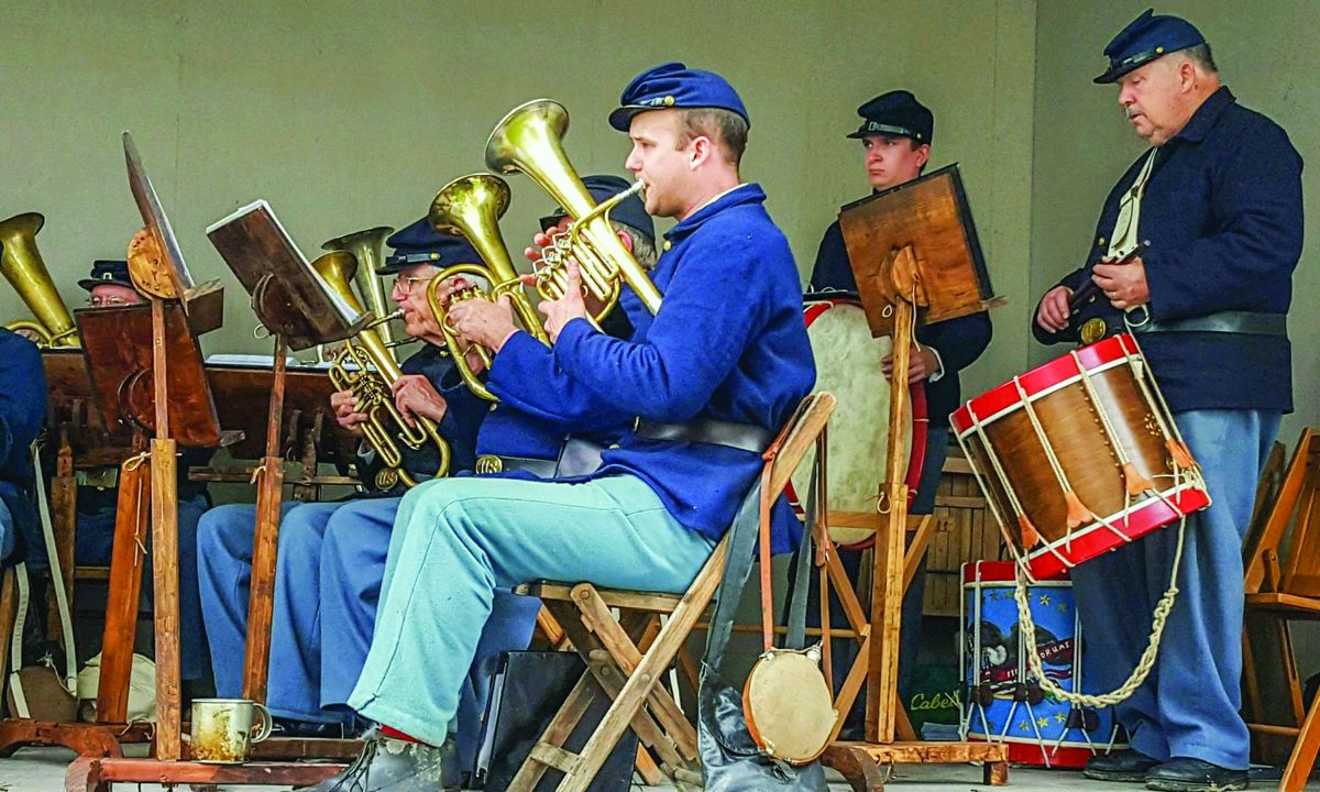 The 73rd Ohio Volunteer Infantry Band played Civil War music in the outdoor theater with plenty of seating for all.