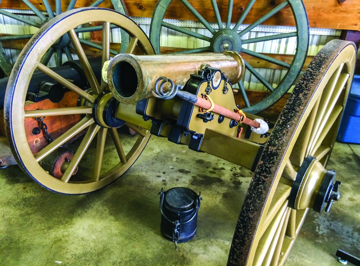 An original 12-pounder Mountain Howitzer was displayed in the Artillery Building where people could touch and feel historic pieces of the past.