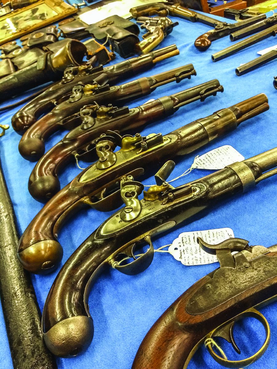 Hundreds of antique firearms of every kind were available for purchase or trade at the show.