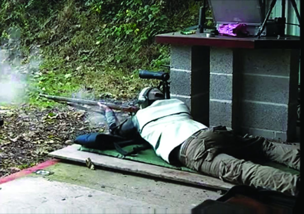 British shooter Andy Wike participates in the N-SSA postal match.