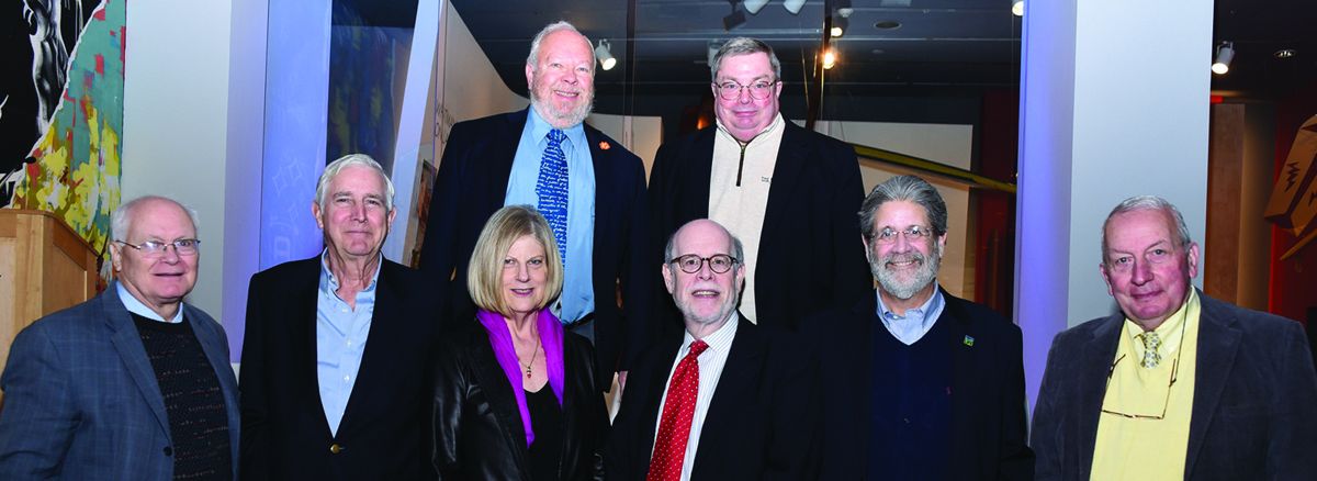 Lincoln Bicentennial Foundation members at their final meeting in Miami are, from left, bottom, David Lawrence, Thomas Campbell, Jean Powers Soman, Harold Holzer, Charles Scholz, Frank J. Williams; top, Orville Vernon Burton and Darrel Bigham. Missing due to snowstorm, Edna Greene Medford and Antonio