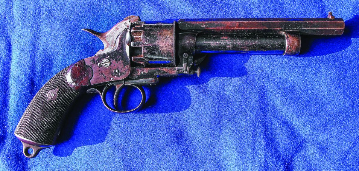 Right view of Lemat grapeshot revolver.