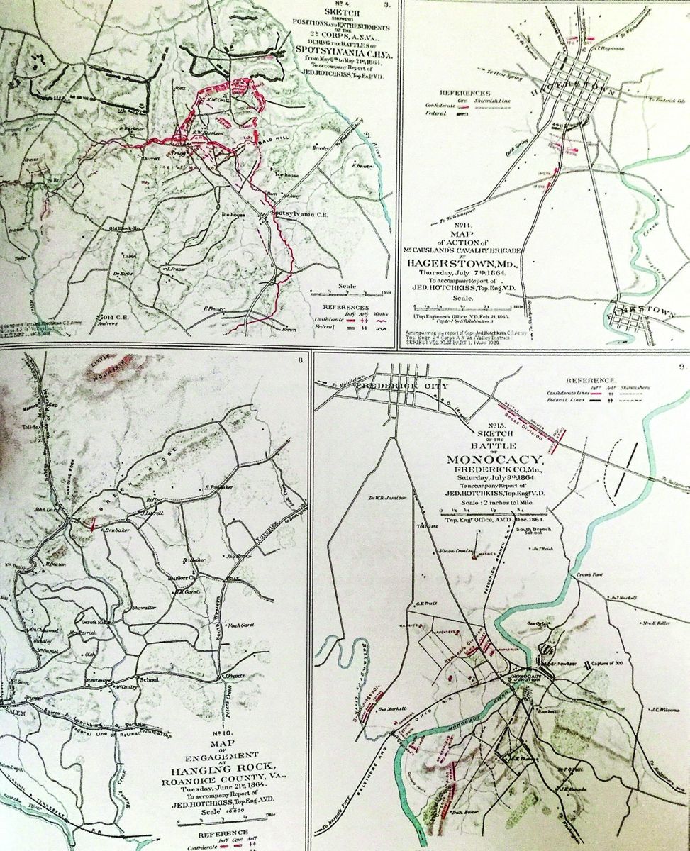 Plate from The Official Military Atlas Of The Civil Atlas, with four maps.