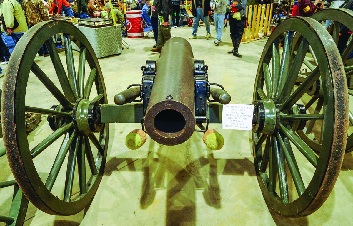 Dennis Pizzini won the Best Single Weapon Award with his rare 12-pounder cast iron Tredegar Iron Works Field Howitzer.