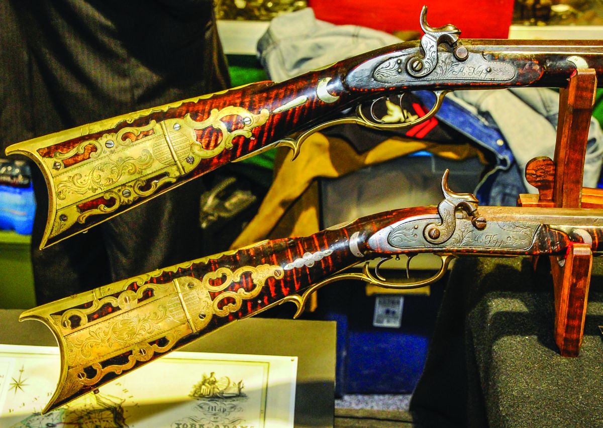 Mark Tyler’s display won him a Judges Choice Award. Included in his display were two firearms made by Gunsmith Andrew Kopp.