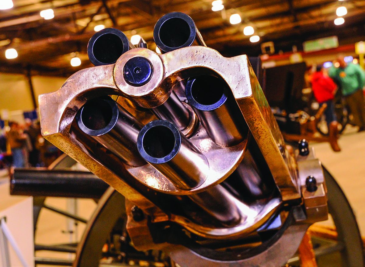 James Schoenung’s display on “Rapid Fire Weapons” won him a Display Appreciation Award. Part of his display was a Gatling gun, shown here, with its barrels that rotated when fired.