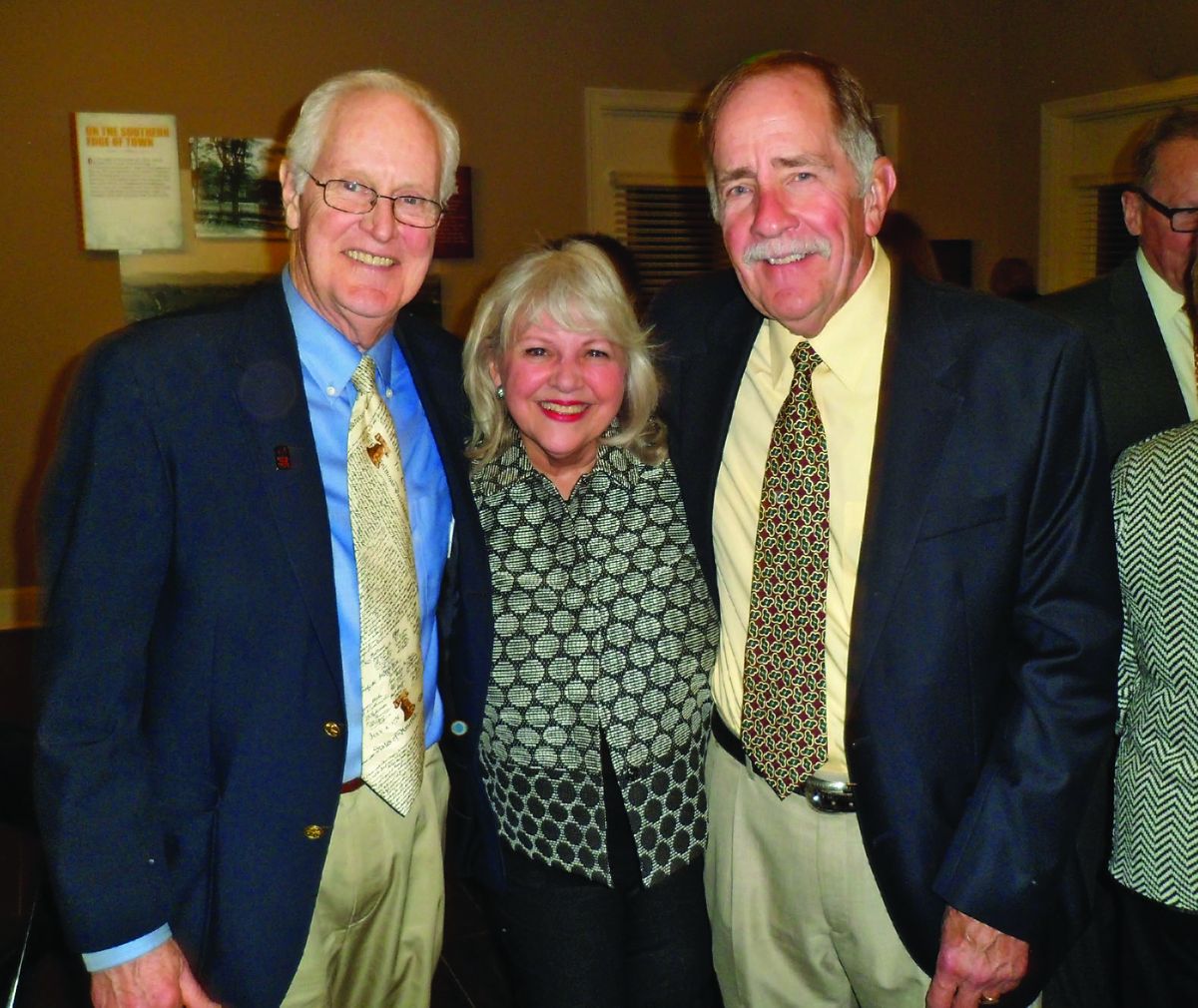 Jim Lighthizer, left, Mary Pearce and Harris Pearce. Mary sits on the board of Franklin’s Charge, the preservation coalition leading the effort in Franklin battle ground preservation. (Franklin’s Charge)