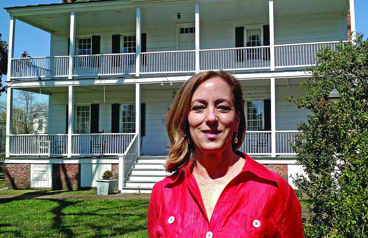 Mickey Miller, new Executive Director at New Bern Historical Society at the historic Attmore Oliver House, home of the Society’s offices.