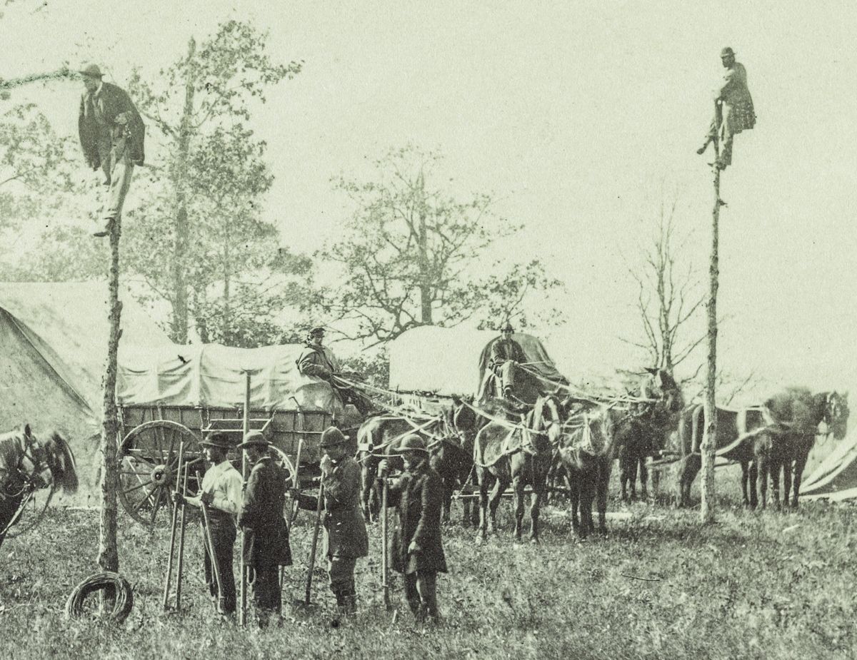 U.S. Military Telegraph Construction Corps. (Library of Congress)
