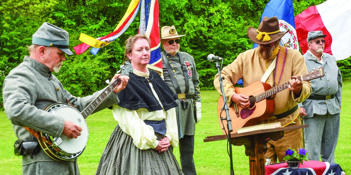 The Virginia Dare Band played Amazing Grace and Carry Me Back to Old Virginny at the dedication. (left to right) Bobby Ellis, Susan Carraway, and Scott Carraway. (All photos Bob Ruegsegger)