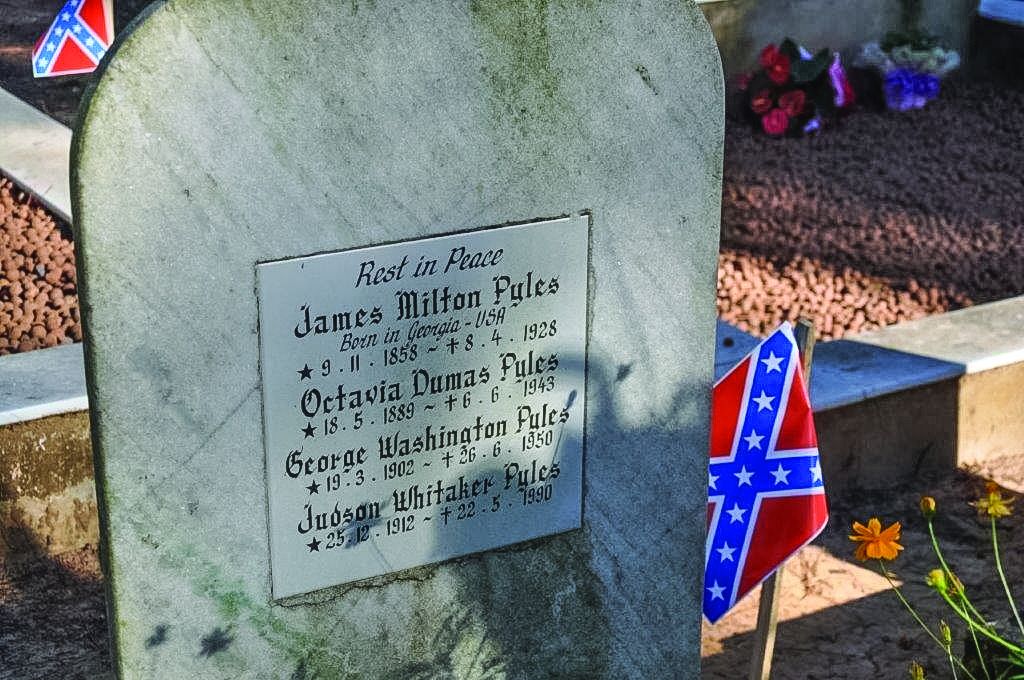 Many of the graves reflect the names prominent in the U.S. The Pyles family descends from two brothers that both rode with Gen. John Hunt Morgan.
