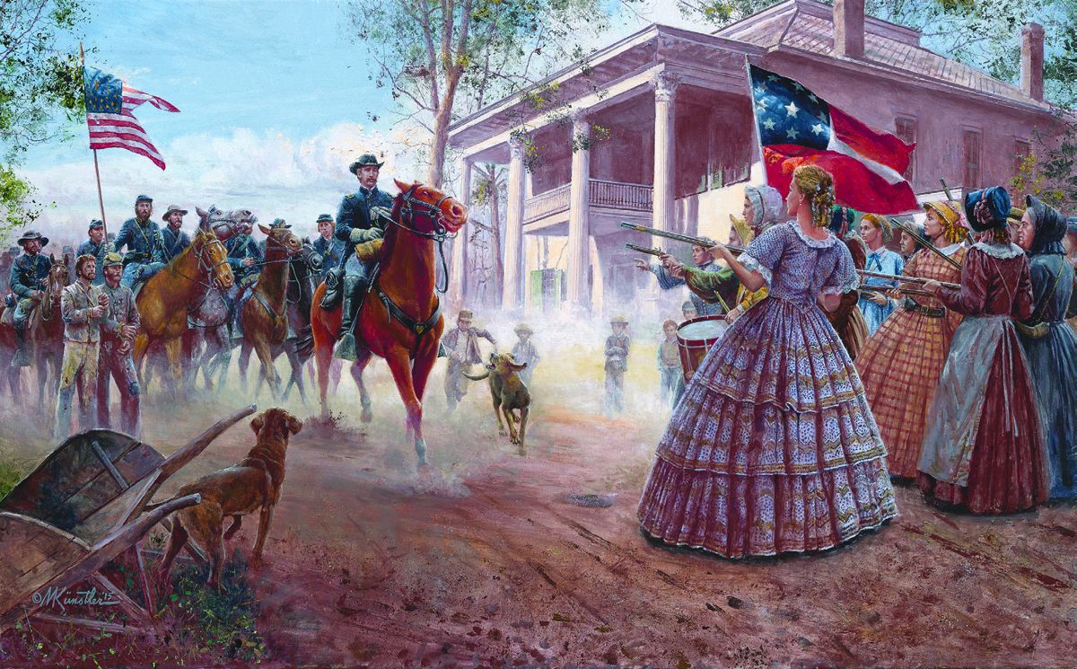 Mort Künstler’s LaGrange vs. LaGrange. Courtesy Künstler Enterprises, Ltd., American Spirit Publishing.