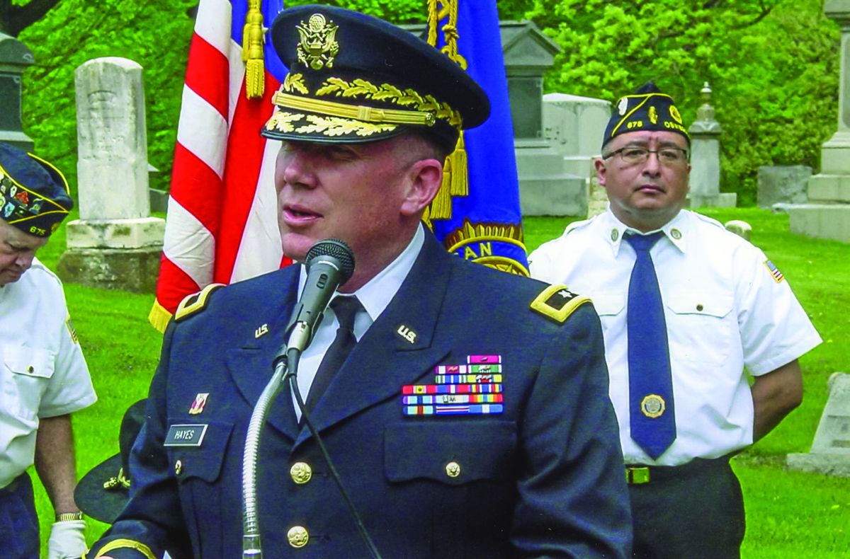 MG Richard J. Hayes, Jr., IL Adjutant General spoke to the audience.