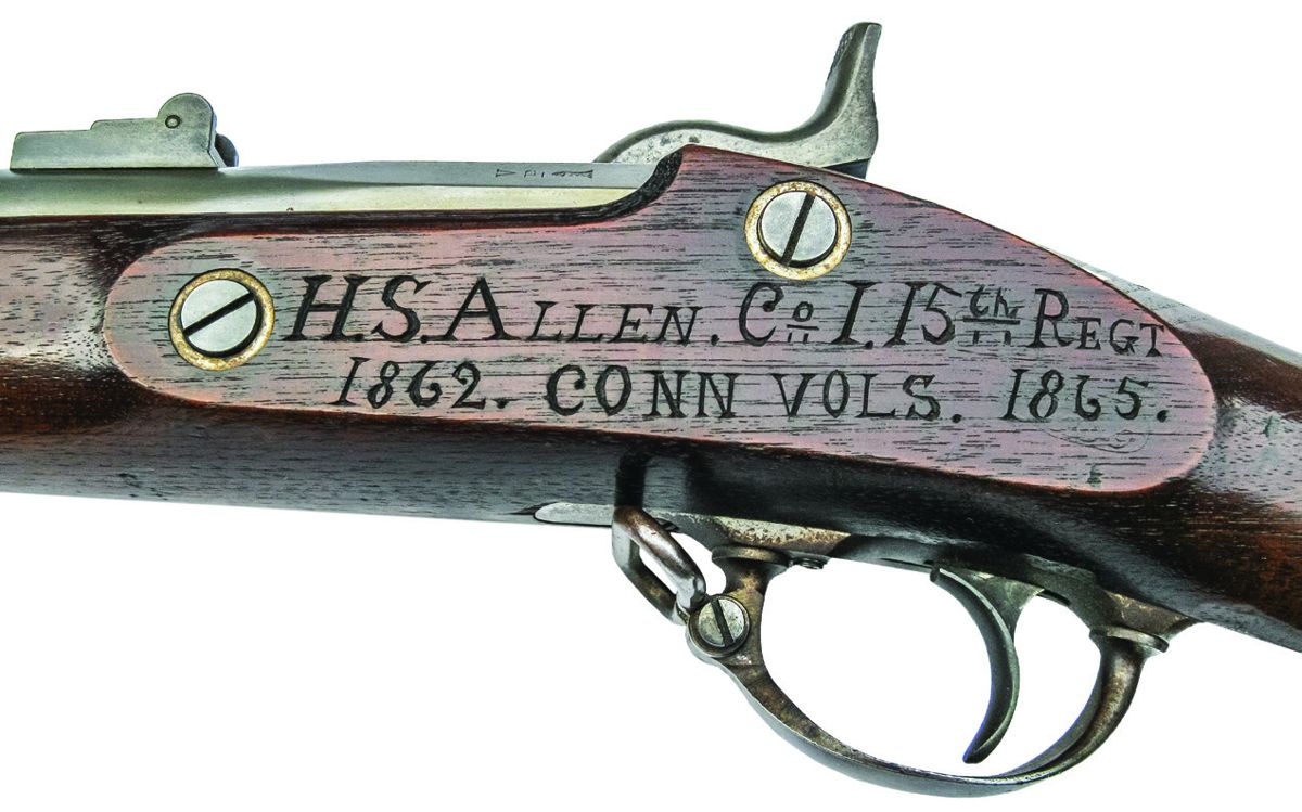 U.S. .58 caliber Springfield rifle, dated 1864.
