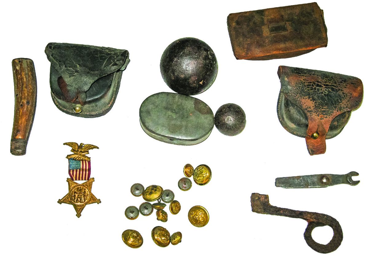 Tin match safe with original wood