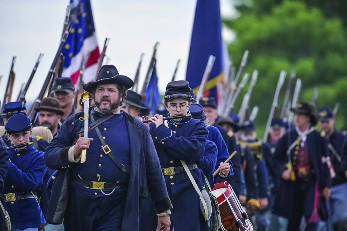 1st Pennsylvania Volunteer Reserve Corps supplied field music to inspire both Union and Confederate troops at the GAC reenactment.