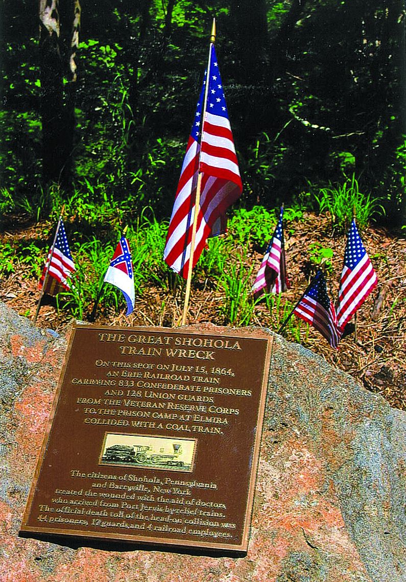 A nice monument was placed at Shohola, Pa., marking the