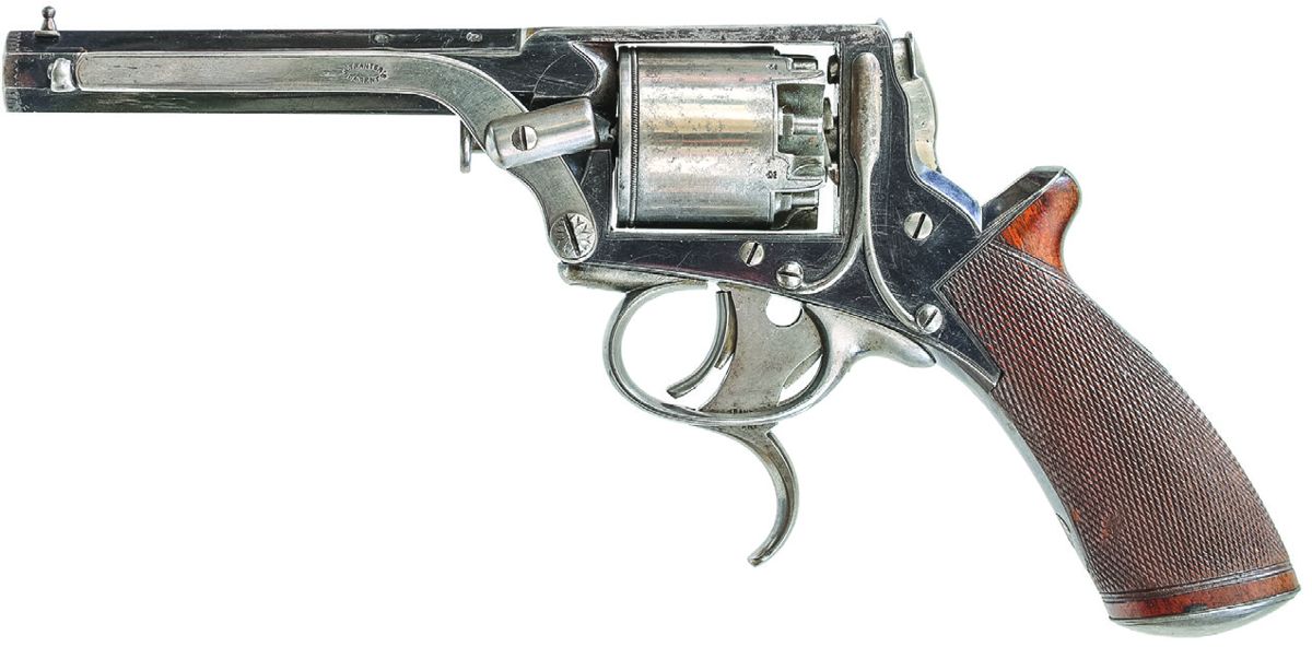 3rd Model Tranter “Double Trigger” Revolver, 80-Bore, with Tranter patent “T-suffix” serial number, retailer marked by T.W. Radcliffe of
