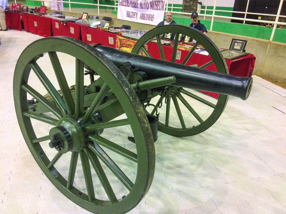 One of the many weapons on display at the show.