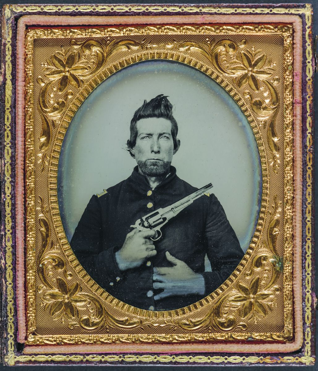 A Civil War soldier with a Remington revolver. (Liljenquist Family Collection, Library of Congress)