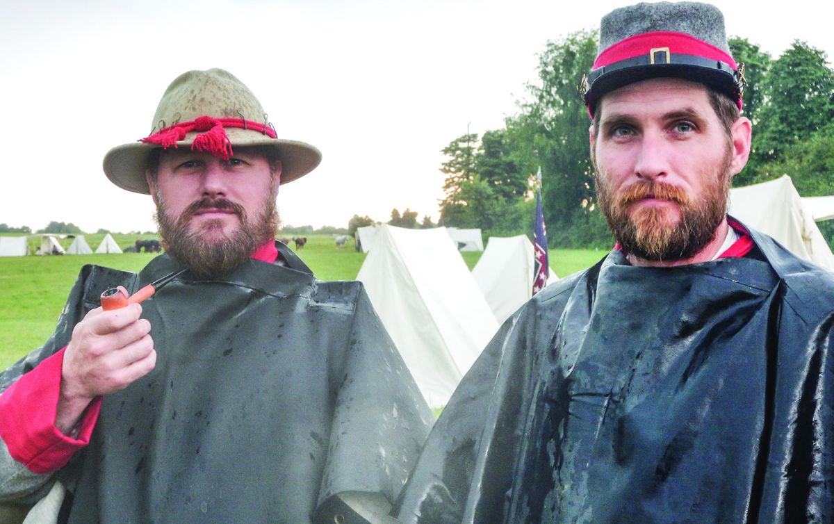 Nathan Richey Nortonville, Ky. Left and Michael Crumley of Clarksville, Tenn., both of Cobbs Battery, CSA.