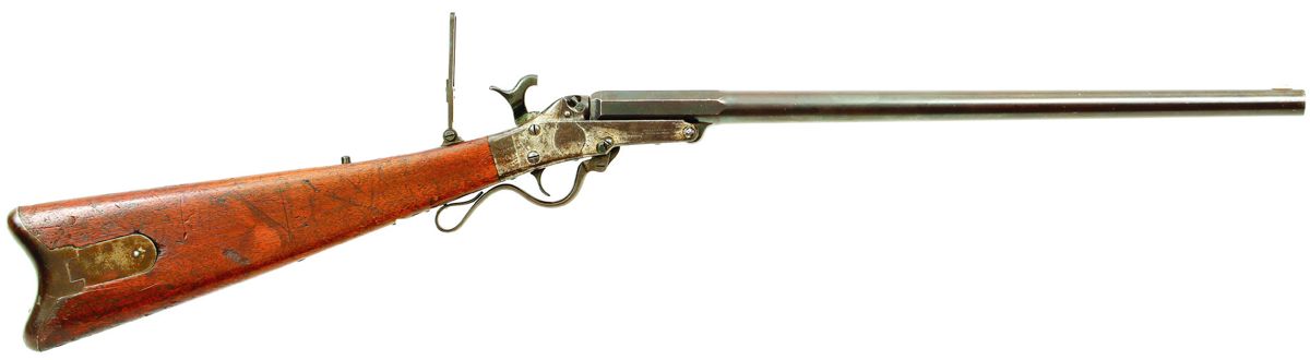 .35 caliber 1st Model Maynard Sporting Carbine #2884. Well within the range of Confederate purchases, and more than likely a Florida purchased gun, as they acquired most of the .35 carbines sold by the Massachusetts Arms Company. Note the lack of sling ring and barrel sight,